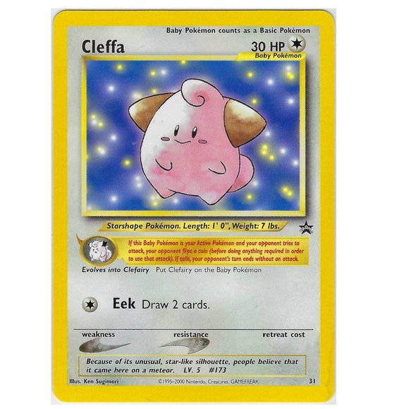 Pokemon Other - Mint Cleffa Promo #31 Black Star Promo Pokemon League 2000